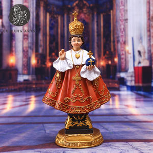 8 pouces Catholique Infant Jésus de <span class=keywords><strong>Prague</strong></span> Statue Résine Jésus Sculpture Décoration Infantile Jésus de <span class=keywords><strong>Prague</strong></span> Figurine Cadeau Religieux - Product Image 2