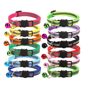 <span class=keywords><strong>Collar</strong></span> reflectante sólido clásico simple de nailon recargable personalizado para mascotas con hebilla de liberación rápida para gatos - Product Image 2