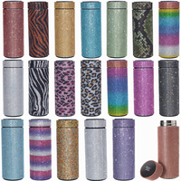Gobelet intelligent de luxe en acier inoxydable avec strass et indicateur de température, double usage chaud/froid, idéal pour les cadeaux quotidiens