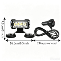Barre lumineuse LED stroboscopique à 4 faces 30-102W, 13-50 pouces, boîtier PC et aluminium, plusieurs couleurs, balise lumineuse linéaire longue à clignotement pour véhicule