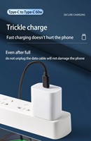 Câble de données de charge rapide 3M en nylon tressé Type-C vers Type-C 60W pour Iphone/Samsung/Huawei/Xiaomi pour ordinateur