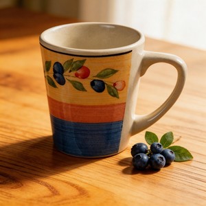 Tasses à café en céramique HARVIT de 12 oz en forme de V, émaillées et peintes à la main, vaisselle en porcelaine colorée pour thé/lait/eau – Grande Vente - Product Image 3