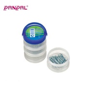 Kit de clous en fil d'acier courants 590 pièces pour travaux de menuiserie et de décoration, avec seau empilable portable