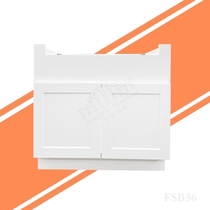 Armoires Shaker blanches en bois américain à vendre 36 "L X 34.5" H X 24 "<span class=keywords><strong>D</strong></span> Armoire <span class=keywords><strong>d</strong></span>'évier de ferme pour la cuisine Tablier au design moderne Armoire de base pour évier - Product Image 1