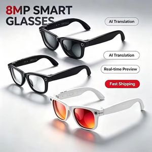 Gafas Inteligentes con IA 2026, Cámara de 8MP, Grabación de Video, Traducción en Más de 20 Idiomas, Llamadas, Reproducción de Música, para Hombre y Mujer - Product Image 1