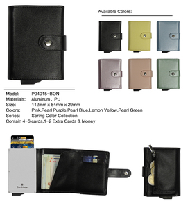 CardHoda Aluminum <b>RFID</b> <b>Blocking</b> Card Holder Short <b>Wallet</b> Unisex Minimalist Large Capacity Metal Lining - Product Image 4