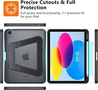 Nouvelle coque de protection pivotante 2026 pour iPad 10e/11e génération et Air 10,9/11 pouces avec emplacement pour stylet