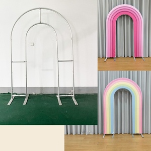 Arche de toile de <span class=keywords><strong>fond</strong></span> en fer et alliage d'aluminium, support d'arche ouverte pour décoration de mariage, anniversaire, fête - Product Image 5