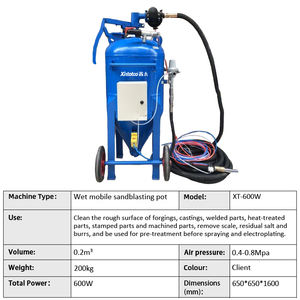 وعاء سفع رملي محمول عالي الضغط ، خزان سفع رملي رطب محمول ، آلة تنظيف سنفرة سطح معدني عالية الجودة - Product Image 3