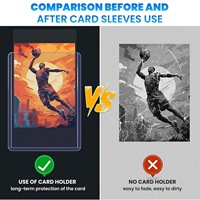 Protège-cartes transparents personnalisables en PVC bleu et blanc 35pt de qualité supérieure pour cartes de baseball, porte-cartes transparents, Top Loader