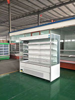 Réfrigérateur Commercial de Supermarché en Promotion, Vitrine Réfrigérée pour Boissons, Ventilateur de Refroidissement par Air, Classe Énergétique 5 Étoiles, Étagères Réglables