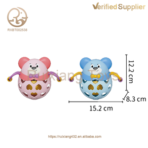 Sonajero Montessori de plástico suave para bebés, lindos animales coloridos, juguetes para morder dientes, juguetes educativos de música seguros para niños - Product Image 2