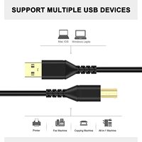 LUNG KAY 10ft 3m Pengiriman Cepat Kabel Printer Usb 2.0 Am Bm Berlapis Emas Kabel Data Kecepatan Tinggi untuk Pemindai Barcode Scanner