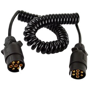 Cable conector en espiral de 7 pines estilo europeo para remolque/caravana EC1721 3m - Product Image 2