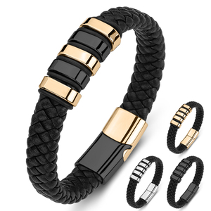 Pulseras <span class=keywords><strong>de</strong></span> muñeca <span class=keywords><strong>de</strong></span> acero inoxidable estilo Punk <span class=keywords><strong>de</strong></span> lujo para hombres y niñas, cierre magnético <span class=keywords><strong>de</strong></span> piel sintética roja, cuerda <span class=keywords><strong>de</strong></span> perlas, Idea <span class=keywords><strong>de</strong></span> regalo <span class=keywords><strong>de</strong></span> <span class=keywords><strong>amistad</strong></span> - Product Image 2