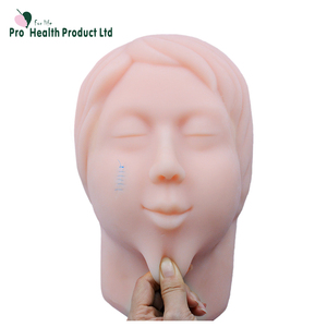 Tête de mannequin femme en silicone souple avec suture de peau osseuse Modèle de visage en PVC pour l'entraînement aux remplisseurs de Botox - Product Image 4