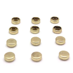 Flat Head Iron Round Head Decorative Metal Rivets Studs Snap Button for Leather Bags