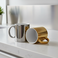 Vente en gros de tasses à café en céramique blanches vierges de 11 oz avec revêtement pour sublimation, avec poignée, personnalisables pour la rentrée scolaire