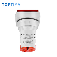 Kotak Distribusi AD16-22FVA Voltmeter Arus Ganda Indikator Digital Persegi 22mm Multi-Warna untuk Penggunaan Industri Listrik