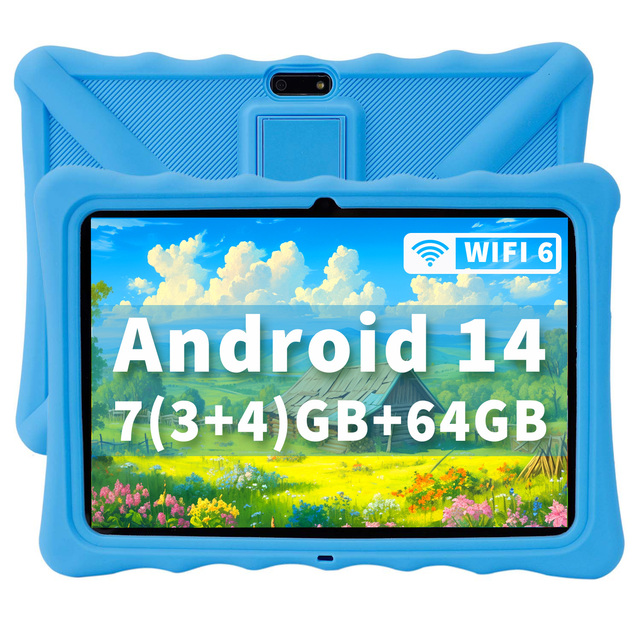 10 Inch Allwinner Octa Core Kids Tablet 7(3+4)GB 64GB Storage Android 14 New WiFi 6 Educational Learning Tablet