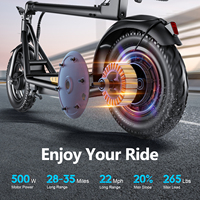 Scooter Eléctrico Plegable A19 de 12 Pulgadas, 500W, 36V15Ah, Doble Suspensión, Largo Alcance, para Adultos Unisex