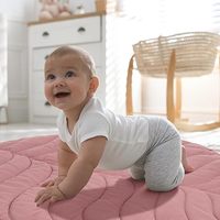 Tapis de jeu pour bébé en forme de feuille de coton, tapis de ramper doux, coussin de canapé, respirant, antibactérien, toutes saisons, tissé 200TC
