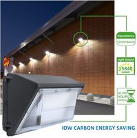 Lámpara de Pared LED para Exteriores, IP65, 120W, 5000K, Cuadrada, de Aluminio, Impermeable, con Sensor Fotoeléctrico de Amanecer al Atardecer, Certificación ETL DLC, 5 Años de Garantía