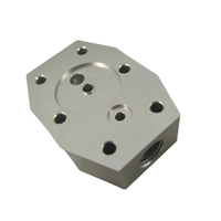 Bloc de collecteur hydraulique octogonal en aluminium sur mesure, usiné CNC, pour fluides pneumatiques