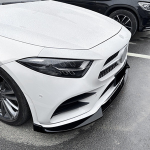 Amp-Z Mercedes-Benz Cls-Class C257 Front Bumper <b>Lip</b> <b>Splitter</b> Piano Black Carbon Fiber Texture Matte Finish 2018-2021 Amg - Product Image 1