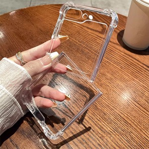 Pour Z Flip 7 antichoc clair à quatre coins Anti-chute TPU PC étui rigide tout compris pour samsung galaxy Flip 6 4 <span class=keywords><strong>5</strong></span> téléphone portable - Product Image 6