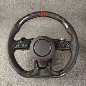 Volant sport à fond plat RS pour <span class=keywords><strong>Audi</strong></span> RS3 8Y RS4 RS5 B9.5 RS6 C8 <span class=keywords><strong>2021</strong></span>-2024 - Carbone forgé - Product Image 4