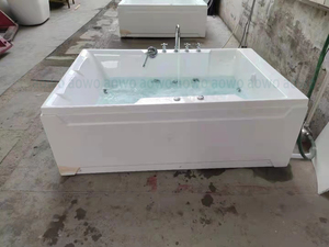 <span class=keywords><strong>Jacouzi</strong></span> intérieur double personne spa baignoires pour la piscine à remous rectangle peut poser pour douche chauffe-eau bain jets d'air - Product Image 3