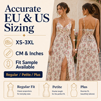 Robe longue bohème personnalisée à bretelles fines, motif floral, dos nu, en viscose, fabrication OEM AQL 1.25, tailles XS-3XL, pour l'été