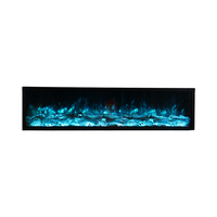 Cheminée électrique murale intelligente à LED de 120 cm, insert chauffant décoratif personnalisé pour la maison, effet flamme linéaire