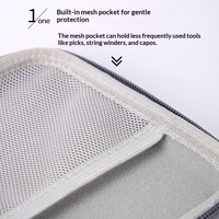 Set Kantong Pick Gitar Termasuk Penggulung Pick PVC Portabel Multi-Fungsi Pengatur Aksesori Gitar Aksesori Musik