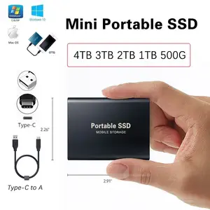 SSD portatile USB 3.1 disco rigido Mobile a stato solido tipo C disco rigido ad alta velocità 500G 1TB 2TB 4TB 6TB 8TB 10TB 12TB 14TB 16TB