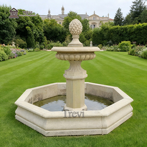 Trevi Tay Khắc Cổ Ngoài Trời Lâu Đài Vườn Đơn Giản Đá Cẩm Thạch Bằng Đá Sa Thạch Đài Phun Nước Để Bán - Product Image 3