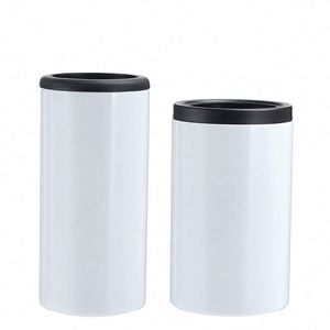Lot de 4 Gobelets Isothermes Mince en Acier Inoxydable avec 4 Couvercles, Capacités 12oz et 16oz, Isolation 6-12 Heures, avec Paille, Idéal pour Cadeaux - Product Image 4