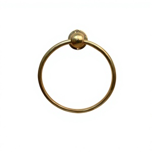Anillo Porta Toallas Redondo de Latón para Montar en la Pared, Accesorios Modernos para el Hogar, Decoración de Baño, Toallero de Lujo con Acabado Duradero Antioxidante - Product Image 1