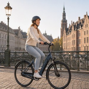 Komfortables 700C Aluminium-Doppelwandfelgen-Fahrrad mit 9-Gang-Schaltung, <span class=keywords><strong>Vinka</strong></span> C20 Mittelmotor, Elektronischer Doppelscheibenbremse, City-Bike mit 15Ah Akku - Product Image 6