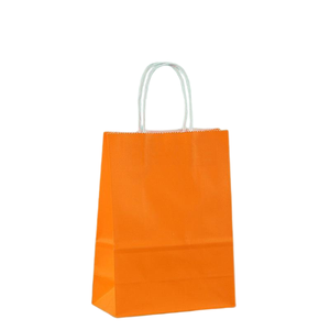 Sacs en papier kraft biodégradables enduits, avec poignées torsadées en ruban, pour bougies, vente en gros d'usine, personnalisables de luxe - Product Image 5