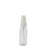 Flacon pulvérisateur transparent en PET vide avec pompe à brume blanche, mini-récipient portable pour soins de la peau