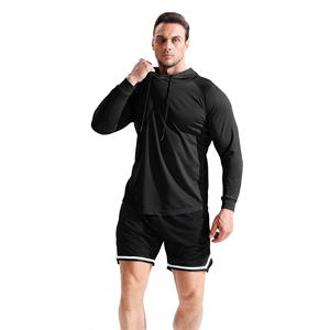 Felpa da uomo con cappuccio da allenamento da <span class=keywords><strong>basket</strong></span> da ginnastica traspirante ad asciugatura rapida e traspirante <span class=keywords><strong>felpe</strong></span> estive - Product Image 2