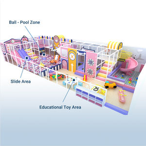 Équipement de jeu pour enfants personnalisé pour les magasins de quartier, grand équipement de terrain de jeu intérieur pour enfants avec piscine à balles et toboggan - Product Image 2