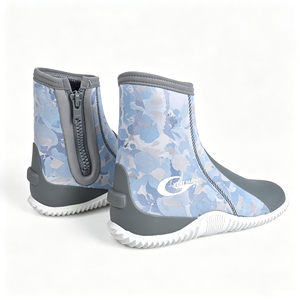 Botas de Buceo de Neopreno de 5 mm, Botas de Buceo con Diseño de Camuflaje, Botas de Neopreno Vulcanizadas Antideslizantes con Punta Redonda para Buceo y Pesca Submarina - Product Image 4