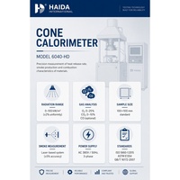 Calorimètre à cône HAIDA ISO5660, testeur de débit de chaleur et de fumée ASTM E1354 pour l'équipement de test de sécurité incendie des matériaux de construction