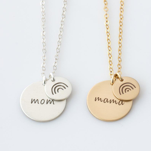 <span class=keywords><strong>Collana</strong></span> <span class=keywords><strong>con</strong></span> Ciondolo a Disco in Acciaio Inossidabile Dorato, Gioielli alla Moda, <span class=keywords><strong>Collana</strong></span> Personalizzabile <span class=keywords><strong>con</strong></span> <span class=keywords><strong>Incisione</strong></span> 'Rainbow Mama' per Donne, Regalo di Compleanno - Product Image 5