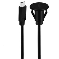 Cable impermeable USB 3,0 Tipo-C macho a hembra Cable de extensión de instalación de panel integrado