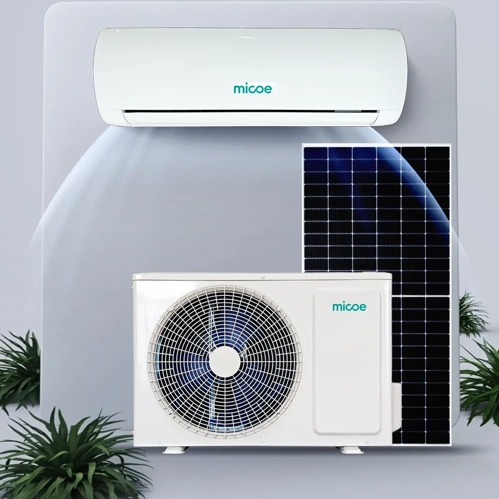 Condizionatore d'aria ibrido solare 9000Btu 12000Btu Split AC a frequenza variabile di raffreddamento/riscaldamento