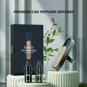 Ambientador de Coche de Lujo al por Mayor, Clip Ajustable <span class=keywords><strong>para</strong></span> Ventilación, Difusor de Aromaterapia, Accesorios de Coche de Aluminio y Madera, Regalo - Product Image 5